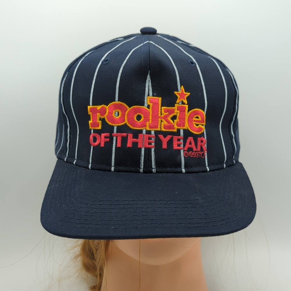 RARE Vintage 1993 Rookie Of The Year Movie Promo Pinstripe Snapback Hat Cap OSFA
